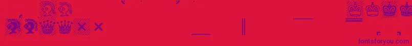 ChessCondal Font – Purple Fonts on Red Background