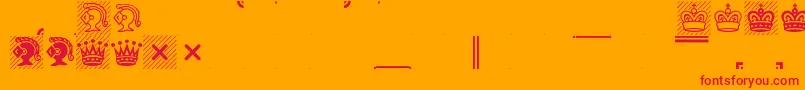 ChessCondal Font – Red Fonts on Orange Background