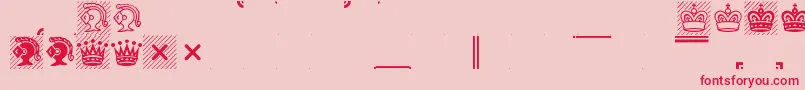 ChessCondal Font – Red Fonts on Pink Background