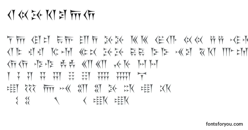 A fonte Khosrau (74217) – alfabeto, números, caracteres especiais