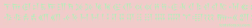 Khosrau Font – Green Fonts on Pink Background