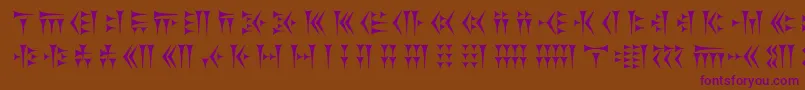 Khosrau Font – Purple Fonts on Brown Background