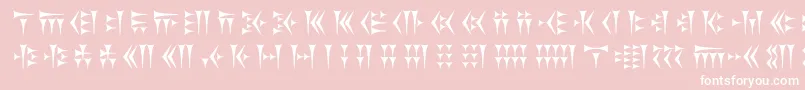 Khosrau-fontti – valkoiset fontit vaaleanpunaisella taustalla