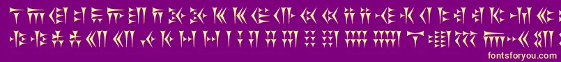 Khosrau Font – Yellow Fonts on Purple Background