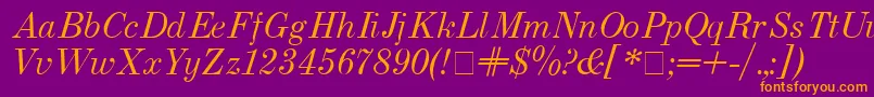 Usualnew Italic Font – Orange Fonts on Purple Background