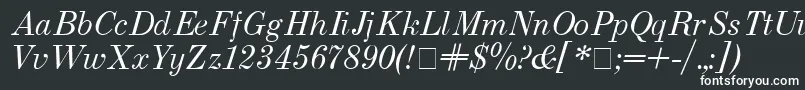 Usualnew Italic Font – White Fonts on Black Background