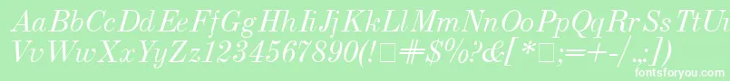 fuente Usualnew Italic – Fuentes Blancas Sobre Fondo Verde