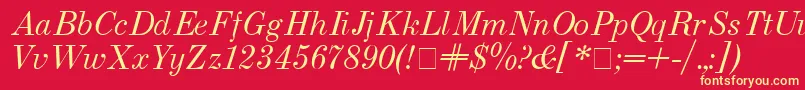Usualnew Italic Font – Yellow Fonts on Red Background