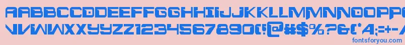 Interdictioncond Font – Blue Fonts on Pink Background