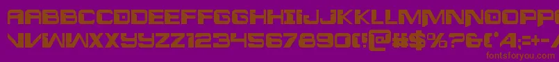 Interdictioncond Font – Brown Fonts on Purple Background