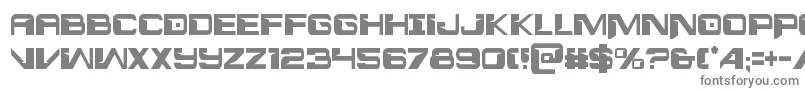 Interdictioncond-fontti – harmaat kirjasimet valkoisella taustalla