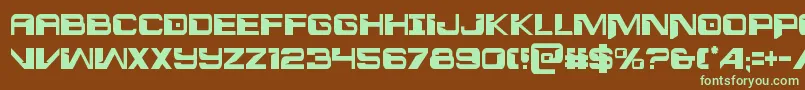 Interdictioncond Font – Green Fonts on Brown Background