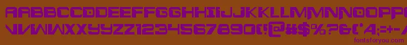 Interdictioncond Font – Purple Fonts on Brown Background