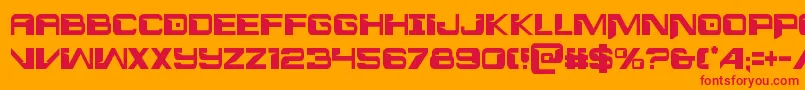 Interdictioncond Font – Red Fonts on Orange Background