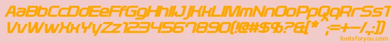 PlavskyBoldItalic Font – Orange Fonts on Pink Background