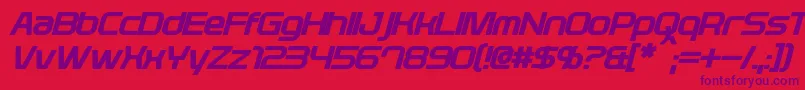 PlavskyBoldItalic Font – Purple Fonts on Red Background