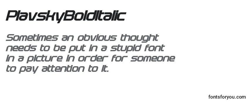 PlavskyBoldItalic Font
