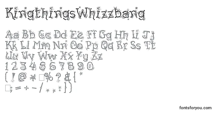 Czcionka KingthingsWhizzbang – alfabet, cyfry, specjalne znaki