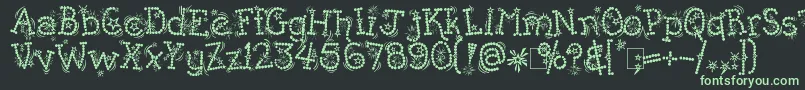 KingthingsWhizzbang Font – Green Fonts on Black Background