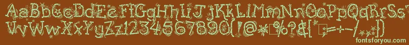 KingthingsWhizzbang Font – Green Fonts on Brown Background