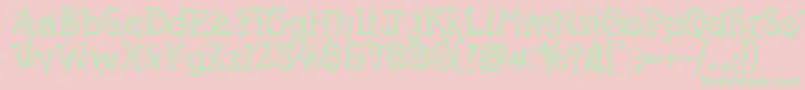 KingthingsWhizzbang Font – Green Fonts on Pink Background