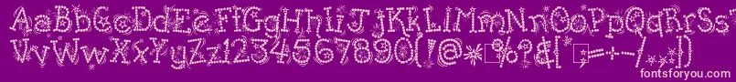 KingthingsWhizzbang Font – Pink Fonts on Purple Background