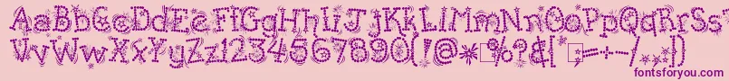 KingthingsWhizzbang Font – Purple Fonts on Pink Background