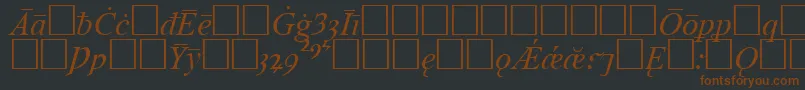 Czcionka TimesOldEnglishItalic – brązowe czcionki na czarnym tle