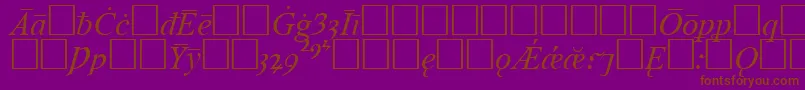 fuente TimesOldEnglishItalic – Fuentes Marrones Sobre Fondo Morado