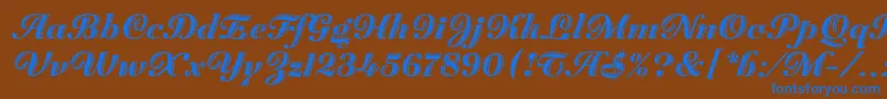 ZaragozaLetPlain.1.0-fontti – siniset fontit ruskealla taustalla