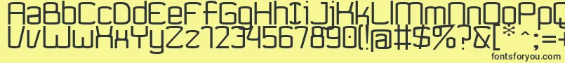 Ynnovatta Font – Black Fonts on Yellow Background