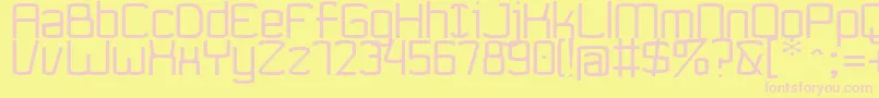 Ynnovatta Font – Pink Fonts on Yellow Background