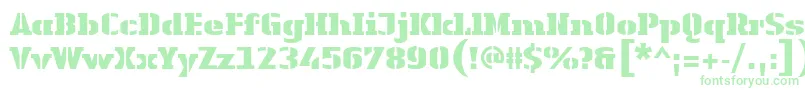 LinotypeAuthenticStencilBlack-Schriftart – Grüne Schriften auf weißem Hintergrund