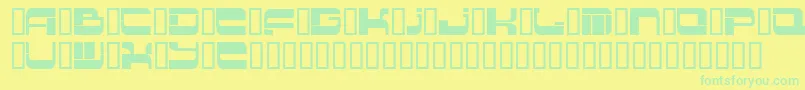 Insert2 Font – Green Fonts on Yellow Background