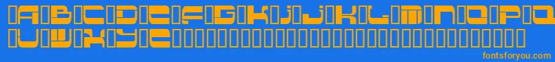 Insert2 Font – Orange Fonts on Blue Background