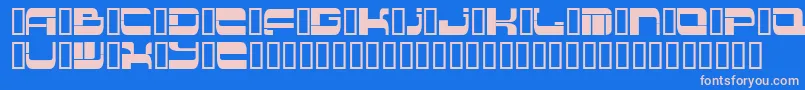 Insert2 Font – Pink Fonts on Blue Background