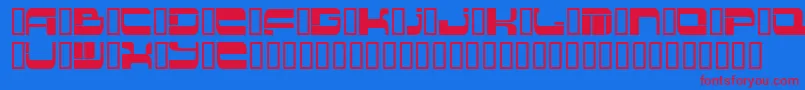 Insert2-fontti – punaiset fontit sinisellä taustalla