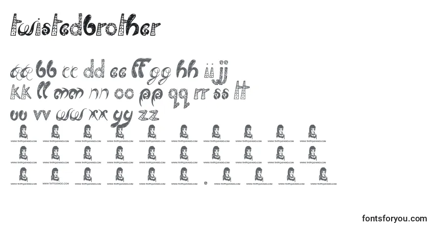 TwistedBrother Font – alphabet, numbers, special characters