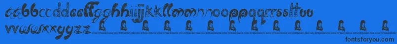 TwistedBrother Font – Black Fonts on Blue Background