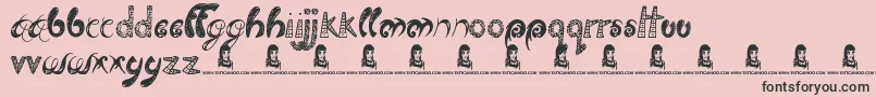 TwistedBrother Font – Black Fonts on Pink Background
