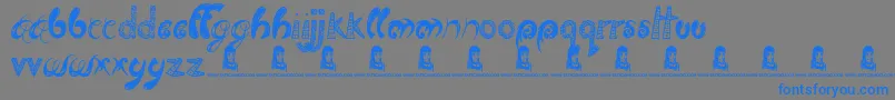Więcej informacji o czcionce TwistedBrother Czcionka TwistedBrother – niebieskie czcionki na szarym tle