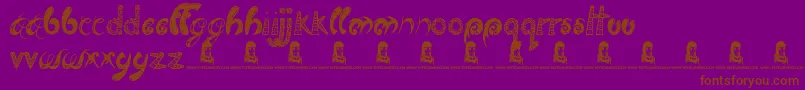 Fonte TwistedBrother – fontes marrons em um fundo roxo