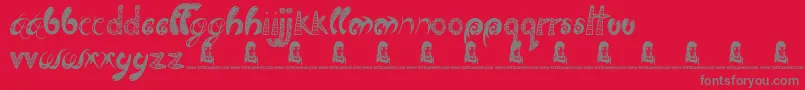 TwistedBrother Font – Gray Fonts on Red Background