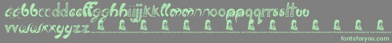 Fonte TwistedBrother – fontes verdes em um fundo cinza