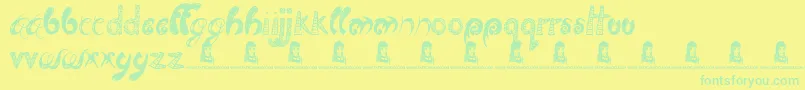 TwistedBrother Font – Green Fonts on Yellow Background