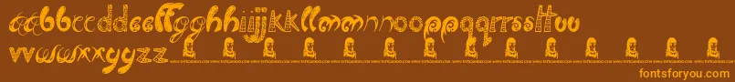 Шрифт TwistedBrother – оранжевые шрифты на коричневом фоне