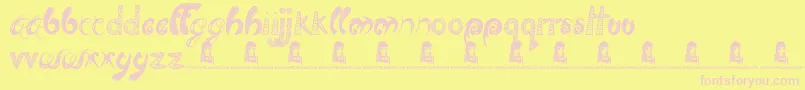 TwistedBrother Font – Pink Fonts on Yellow Background