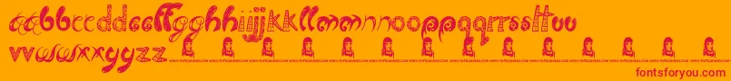 TwistedBrother Font – Red Fonts on Orange Background