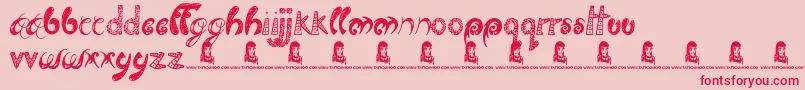 Шрифт TwistedBrother – красные шрифты на розовом фоне