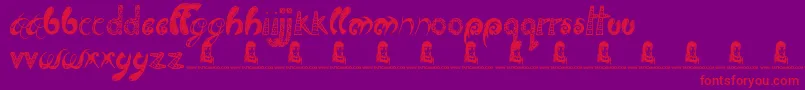 TwistedBrother Font – Red Fonts on Purple Background